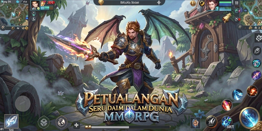 Screenshot gameplay 6RT menampilkan aksi pertempuran seru dalam dunia MMORPG.