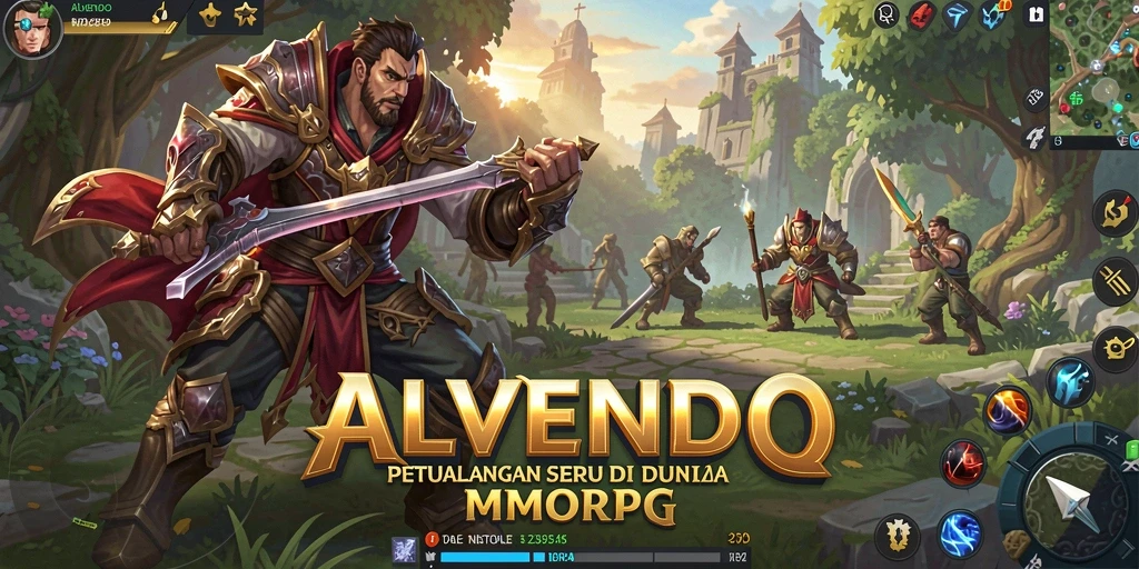 Tampilan gameplay epik dari game MMORPG ALVENDO.