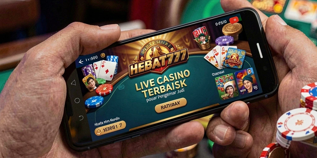 Tampilan gameplay menakjubkan HEBAT777 dengan dealer langsung yang menghibur.