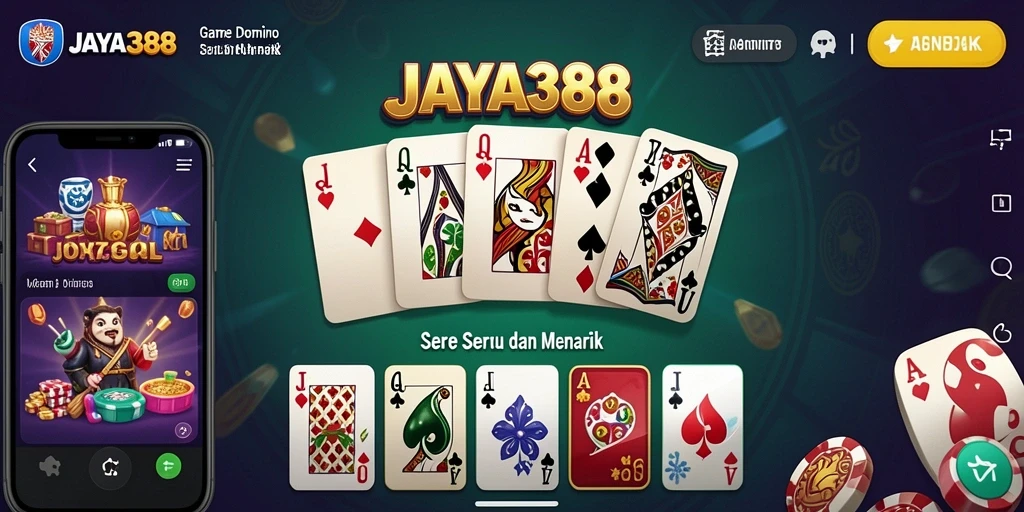 Tampilan gameplay JAYA388 yang menampilkan aksi seru permainan domino.