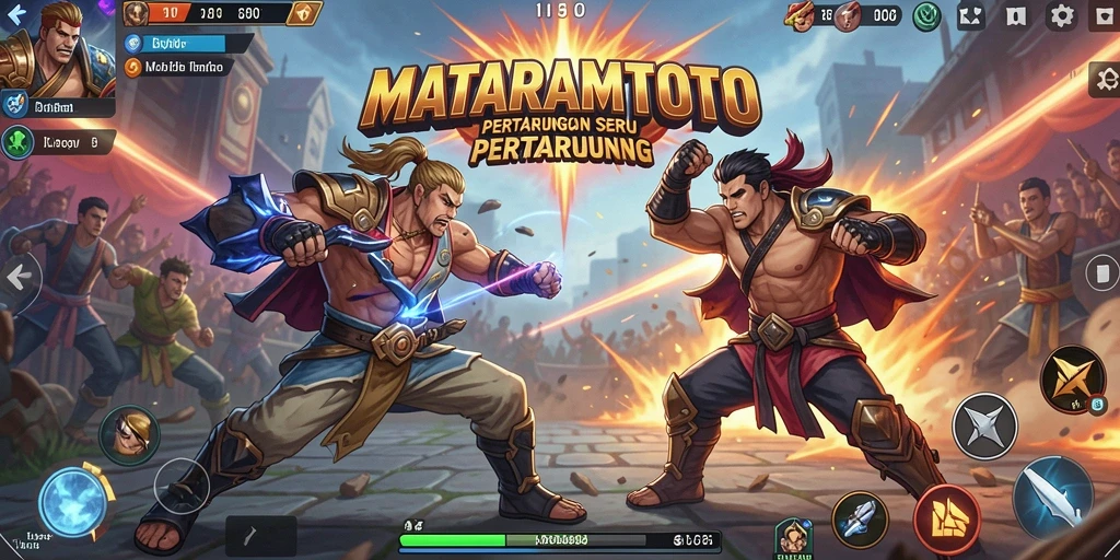 Tampilan pertarungan seru dalam MATARAMTOTO di arena
