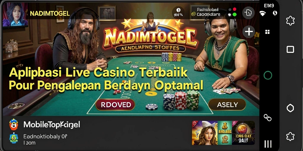 Screenshot menunjukkan gameplay Live Casino yang mendebarkan di NADIMTOGEL.