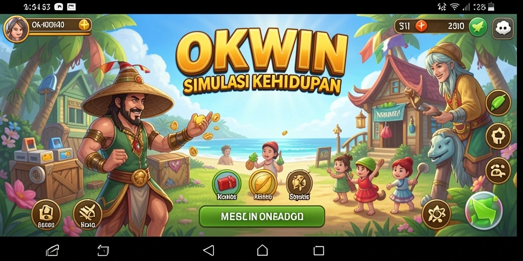 Tampilan gameplay yang menarik dan interaktif dari OKWIN.