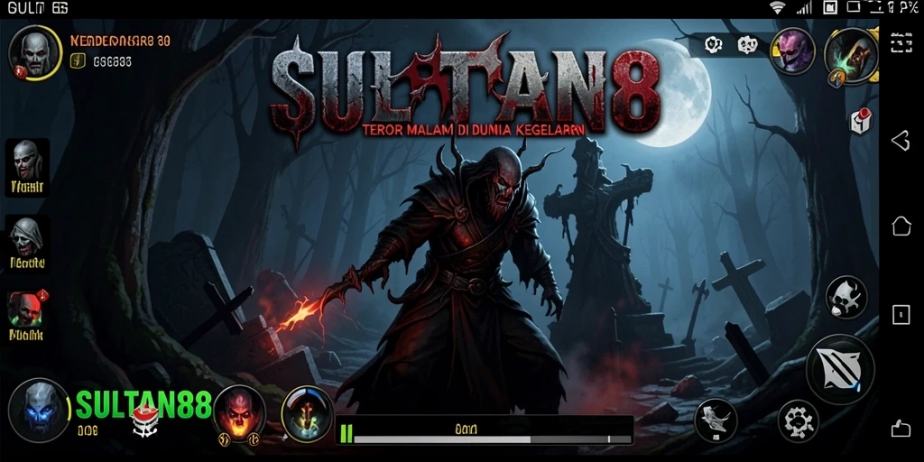 Screenshot gameplay SULTAN88 menunjukkan suasana kegelapan yang menegangkan.