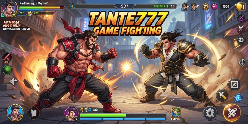 Tampilan seru dan intens dari gameplay Fighting TANTE777.