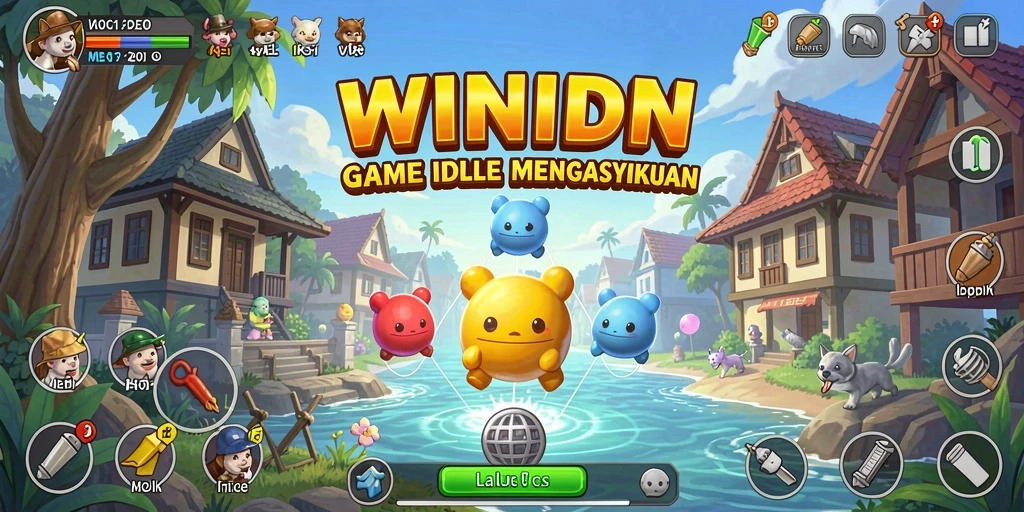 Screenshot utama WINIDN menampilkan gameplay santai dan mendalam.