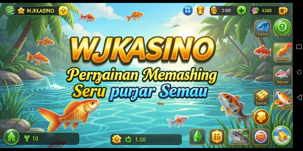 Tampilan gameplay WJKASINO yang menampilkan aksi memancing yang menegangkan.